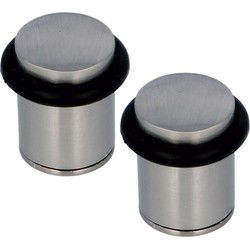 AMIG Deurstopper/deurbuffer - 2x - D28mm - inclusief schroeven - antiek messingA  - Deurstoppers
