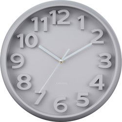 Karlsson - Wandklok Elevated Classic Numbers - Warmgrijs- Ø33,5cm