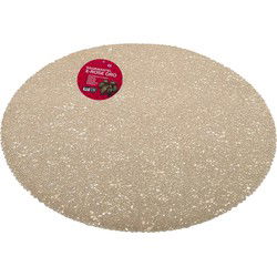 Gerimport Placemat - goud - dia 40 cm - rond - kunststof - onderlegger - Placemats