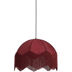 Light & Living - hanglamp - Malacia - rood - raffia velours stof - Ø 60cm - E27 - 2986417