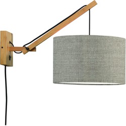 Wandlamp Andes - Bamboe/Taupe - 50x32x45cm