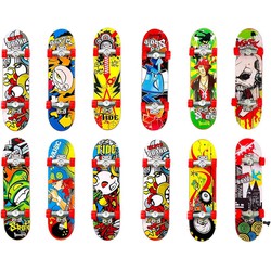Allerion Fingerboard Set - Mini Vinger Skateboard - 12 Verschillende Skateboards - Accessoires Pakket
