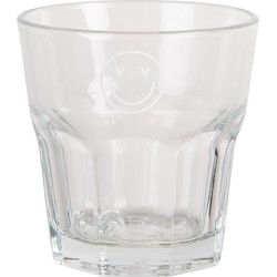 Clayre & Eef Waterglas 200 ml Transparant Glas Smile Drinkbeker