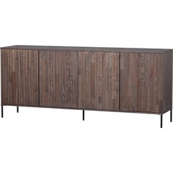 WOOOD Exclusive  New Gravure Dressoir - Essen - Espresso - 85x200x44