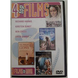 DVD 4 Top Films To Walk With Lions/True Heart/Far Pavillions/Escape To Grizzly Mountain