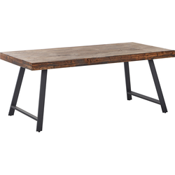 WARTON - Eettafel - Donkerbruin - 180 x 90 cm - Grenenhout