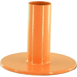 Candle holder - Basic - Metal - Orange - 8x8x6,5cm
