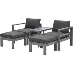 Bolsena balkonset - 5-delig - arctic grey - reflex black