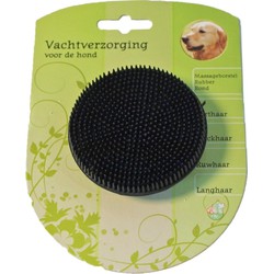 Hond rubber massage borstel rond