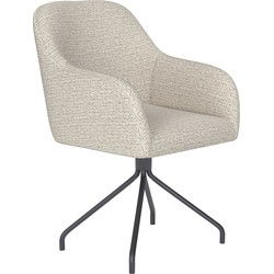 Housecraft Living Otis Eetkamerstoel Draaibaar Metaal Spider Off-White