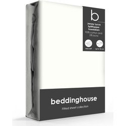 Beddinghouse Splittopper Hoeslaken Jersey-Lycra Offwhite-200 x 200/220 cm