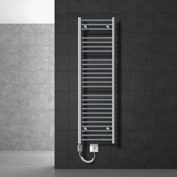 ECD Germany Badkamerradiator elektrisch met verwarmingselement 900W - 400 x 1500 mm - chroom - recht met zijaansluiting