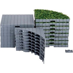 Weihnachtsfigur Plaza system (grey round grass) - 24 pcs - LEMAX