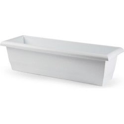 PlasticForte Plantenbak - wit - rechthoekig - 60 x 20 x 16 cm - Plantenbakken