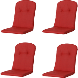 Madison Kussen - Kuip Hoog - Basic Red - 45x96 - Rood - 4 Stuks