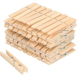 Sorex Wasknijpers - 100x - 50 stuks - hout - knijpers - metalen veer - Knijpers
