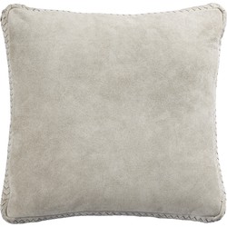 PTMD Suky Taupe suede leather cushion square S