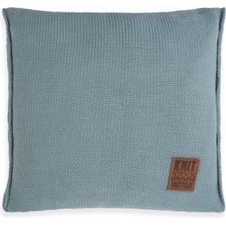 Knit Factory Uni Sierkussen - Stone Green - 50x50 cm - Inclusief kussenvulling