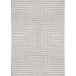 Cara vloerkleed - Labyrinth Modern Japandi - Zilver - 280 X 370 CM