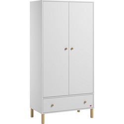 Kledingkast 2 deuren en 1 lade H185 cm - Tela