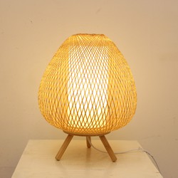Fine Asianliving Bamboe Tafellamp Naturel Handgemaakt - Colette