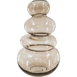 Vase - Organic - Glass - Brown - 16x14x27cm