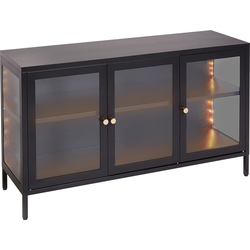 NEWPORT  - Sideboard LED - Zwart - Staal
