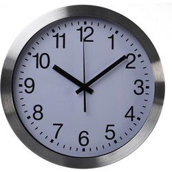 Aluminium wandklok dia. 30 cm