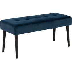 Bankje - Navy Blauw Stof - 95x38x45cm - Halbankje - Odin