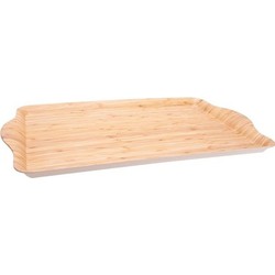 Bamboe houten dienblad/serveerblad 45 x 31 cm - Dienbladen