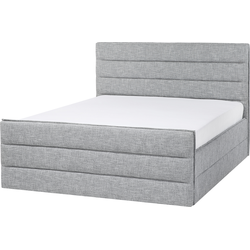 Beliani VALBONNE - Tweepersoonsbed-Grijs-Polyester