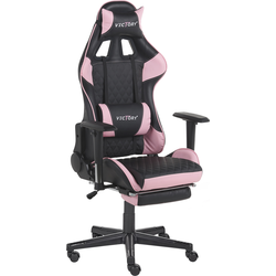 VICTORY - Gamestoel - Roze/ Zwart - Kunstleer
