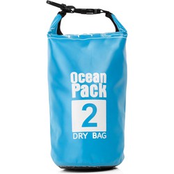 Decopatent® Waterdichte Tas - Dry bag - 2L - Ocean Pack - Dry Sack - Survival Outdoor Rugzak - Drybags - Boottas - Zeiltas - Blauw