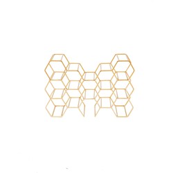 HV Wine Rack - Metal - Gold - 44,5x15,5x29cm