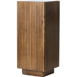 Light&living Zuil 35x35x80 cm GATURA hout donker bruin+glas bruin