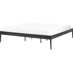 VAURS  - Tweepersoonsbed - Zwart - 180 x 200 cm - Staal