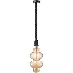 Home sweet home hanglamp Leonardo zwart Diabolo - amber