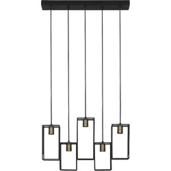 Light & Living - Hanglamp MARLEY - 60x15x57cm - Zwart