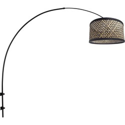 Steinhauer wandlamp Sparkled light - zwart - bamboe - 3695ZW