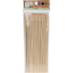 Sateprikkers - 100x - bamboe hout - 20 cm - barbecue spiezen - satestokjes - prikkers (sate)