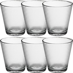 Set van 6x stuks water/sap glazen Benit 250 ml van glas - Drinkglazen