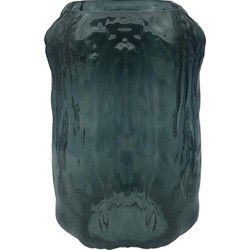 PTMD Verra Vaas - 13 x 13 x 22 cm  - Glas - Blauw