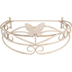 Clayre & Eef Bedhemel Beige IJzer Vlinder