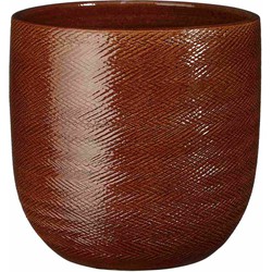 Mica Decorations Bloempot Enzo - 25x25x24 cm - Terracotta - Oker