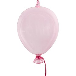 Clayre & Eef Decoratie Hanger Ballon Ø 14x21 cm Roze Glas