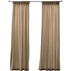 Larson - Velvet Gordijnen - 1.4m x 2.5m - Haken - Taupe