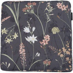 Luxe zitkussen ca. 40x40 cm Donna grey canvas Eco plus natural outdoor finishing (4 stuks)