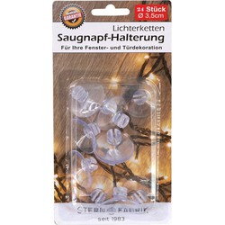 Zuignappen/montage systeem - met sleuf - 24x stuks - 3,5 cm - Handdoekhaakjes