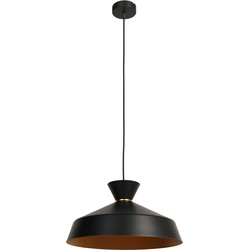 Mexlite hanglamp Skandina - zwart - metaal - 40 cm - E27 fitting - 3682ZW