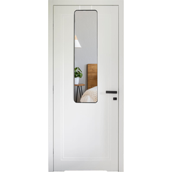 MISOU Deurspiegel - Wandspiegel - Passpiegel - Ovaal - Zwart - 120x30cm - Metaal - Wanddecoratie - Miroir Mural